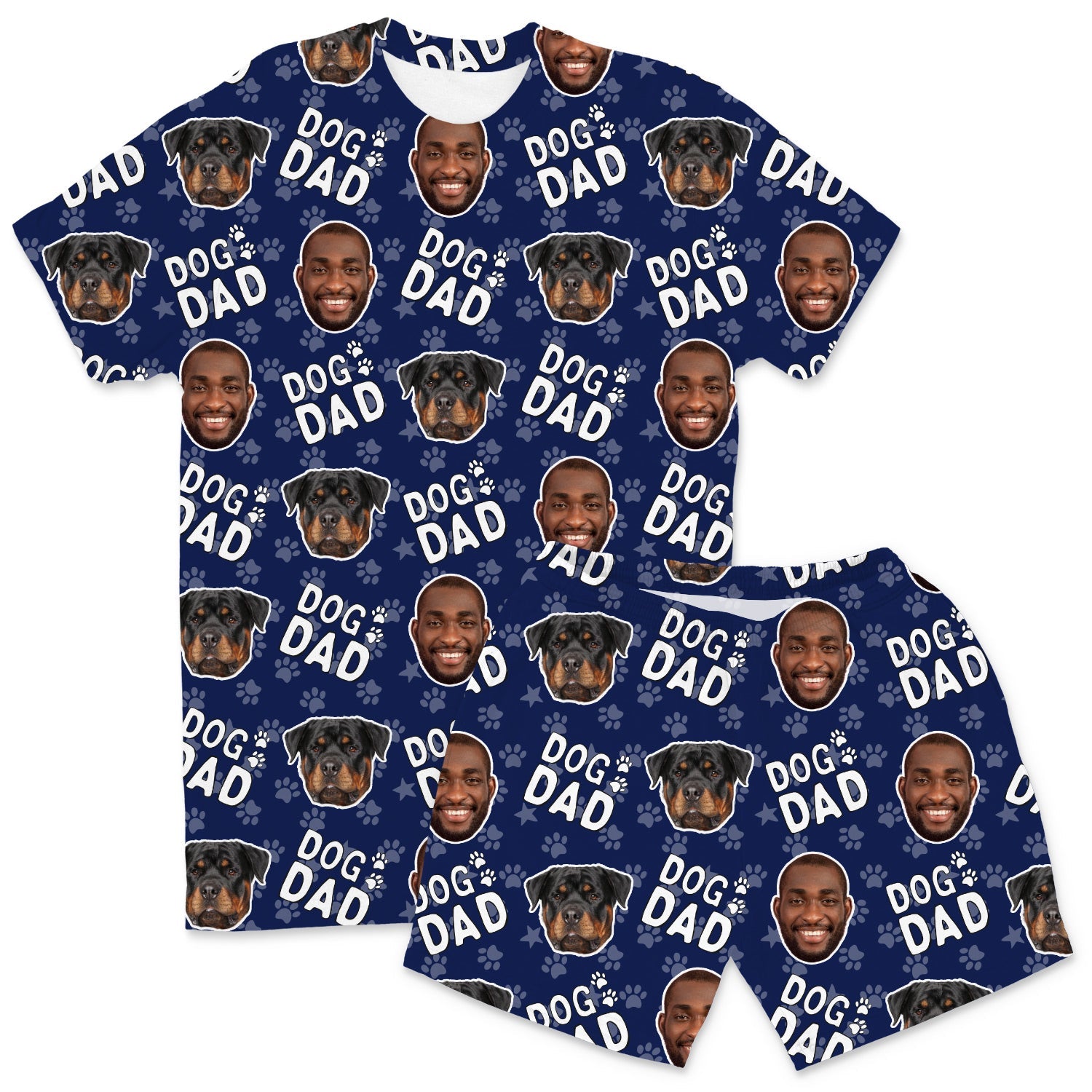 Men's Dog Dad Custom PJs - Shorts Set