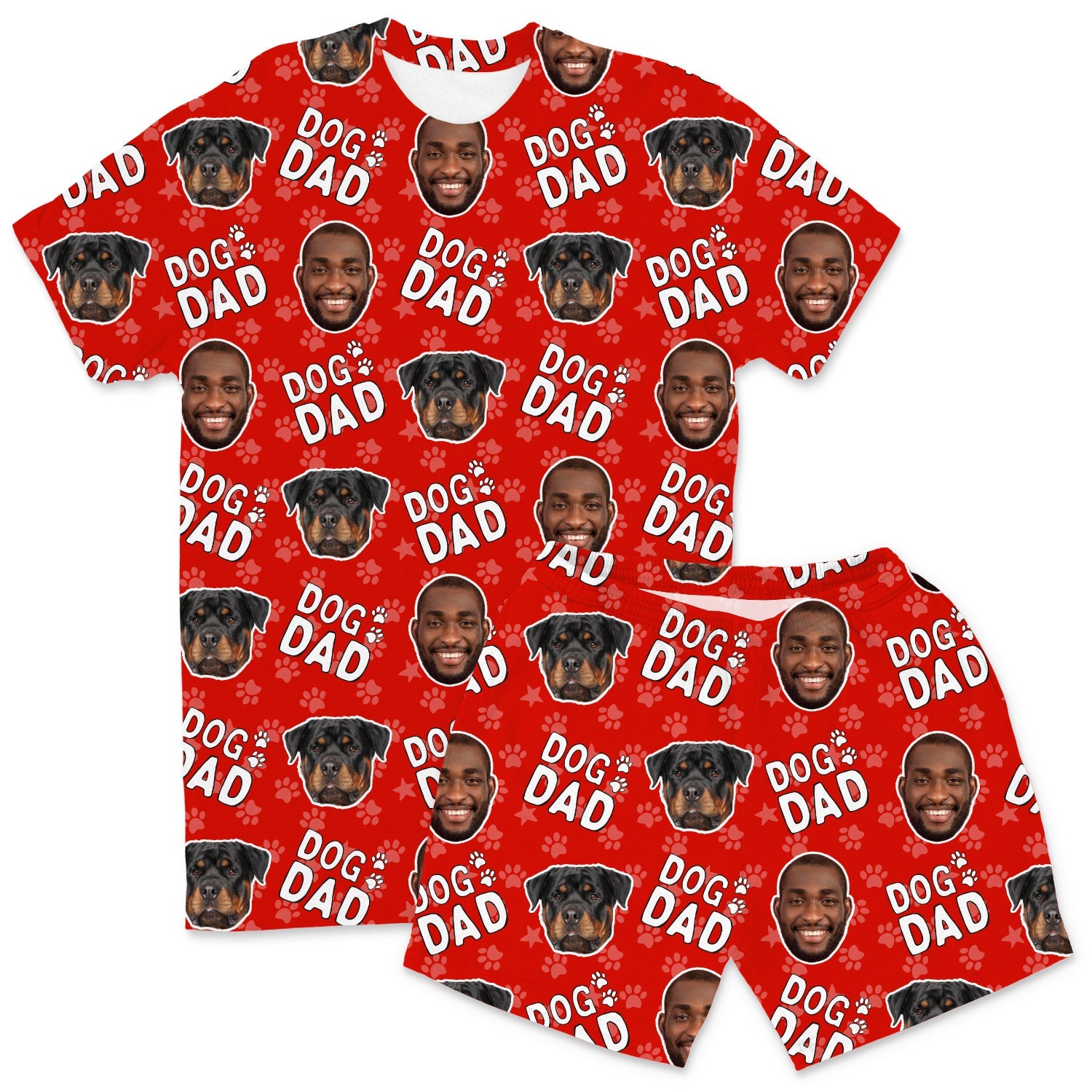 Men's Dog Dad Custom PJs - Shorts Set