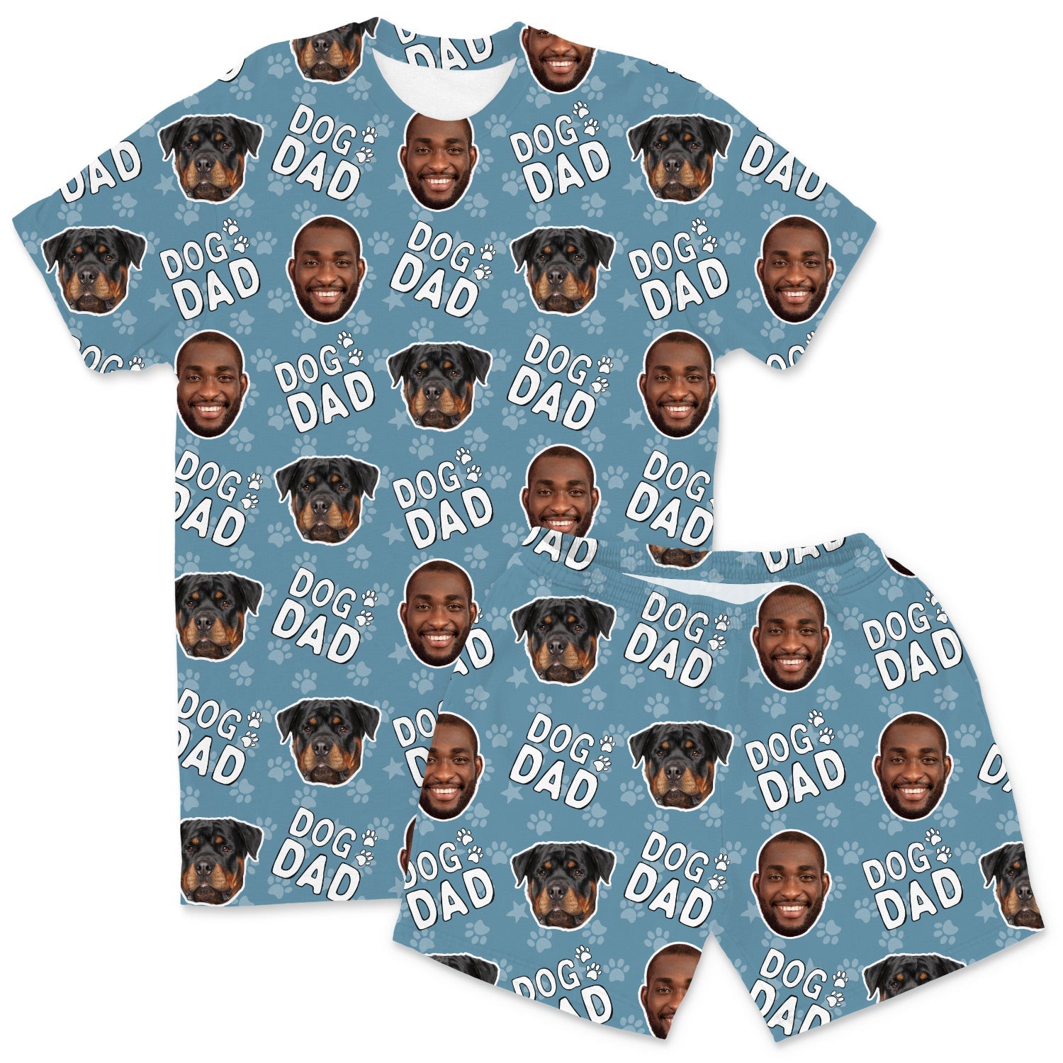 Men's Dog Dad Custom PJs - Shorts Set