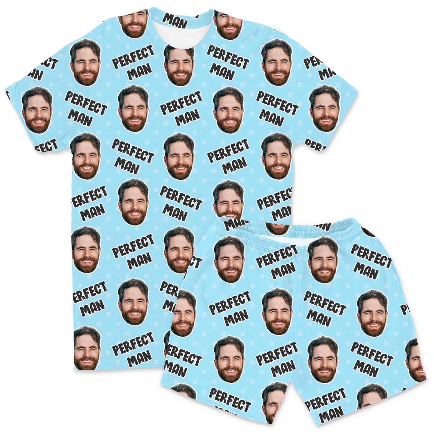 Men's Perfect Man Custom PJs - Shorts Set