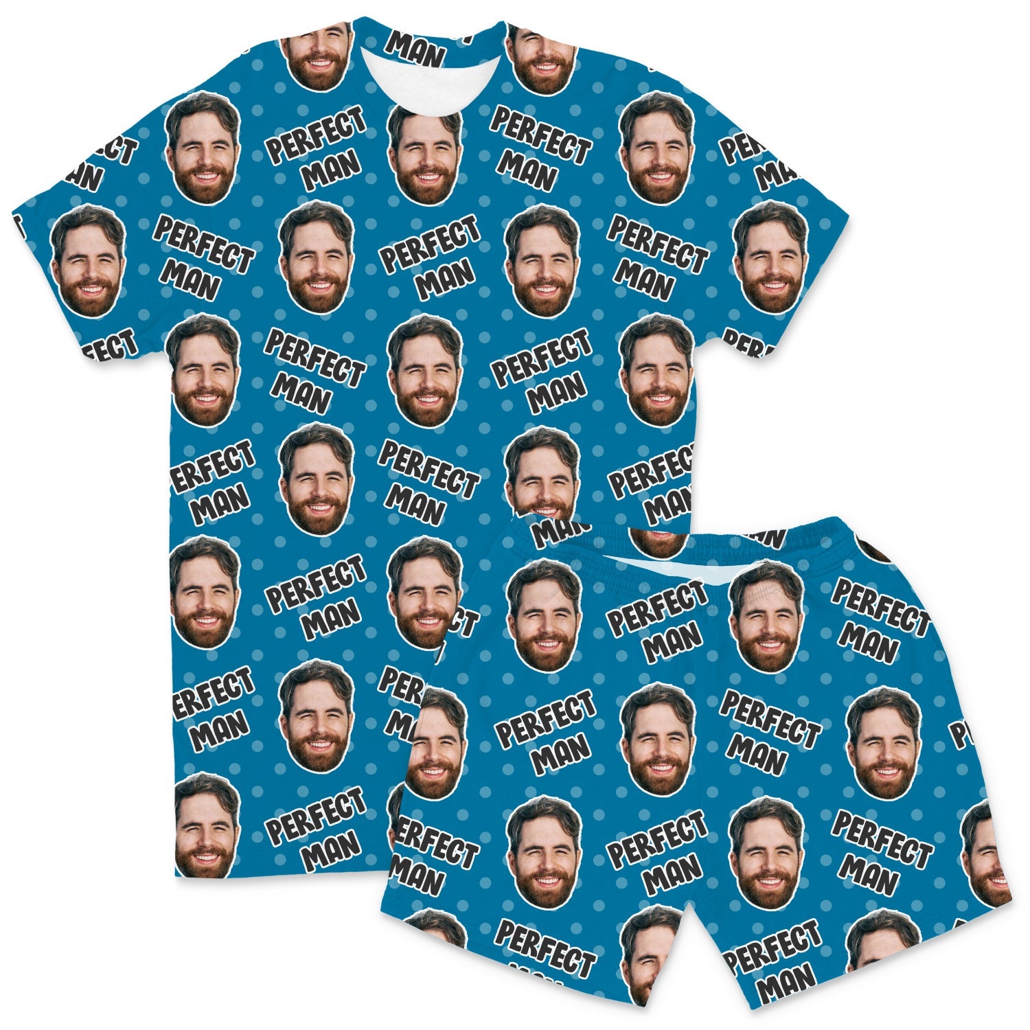 Men's Perfect Man Custom PJs - Shorts Set