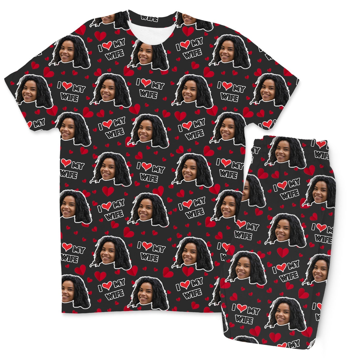 Men's I Love My Wife Pajamas - Pants Set
