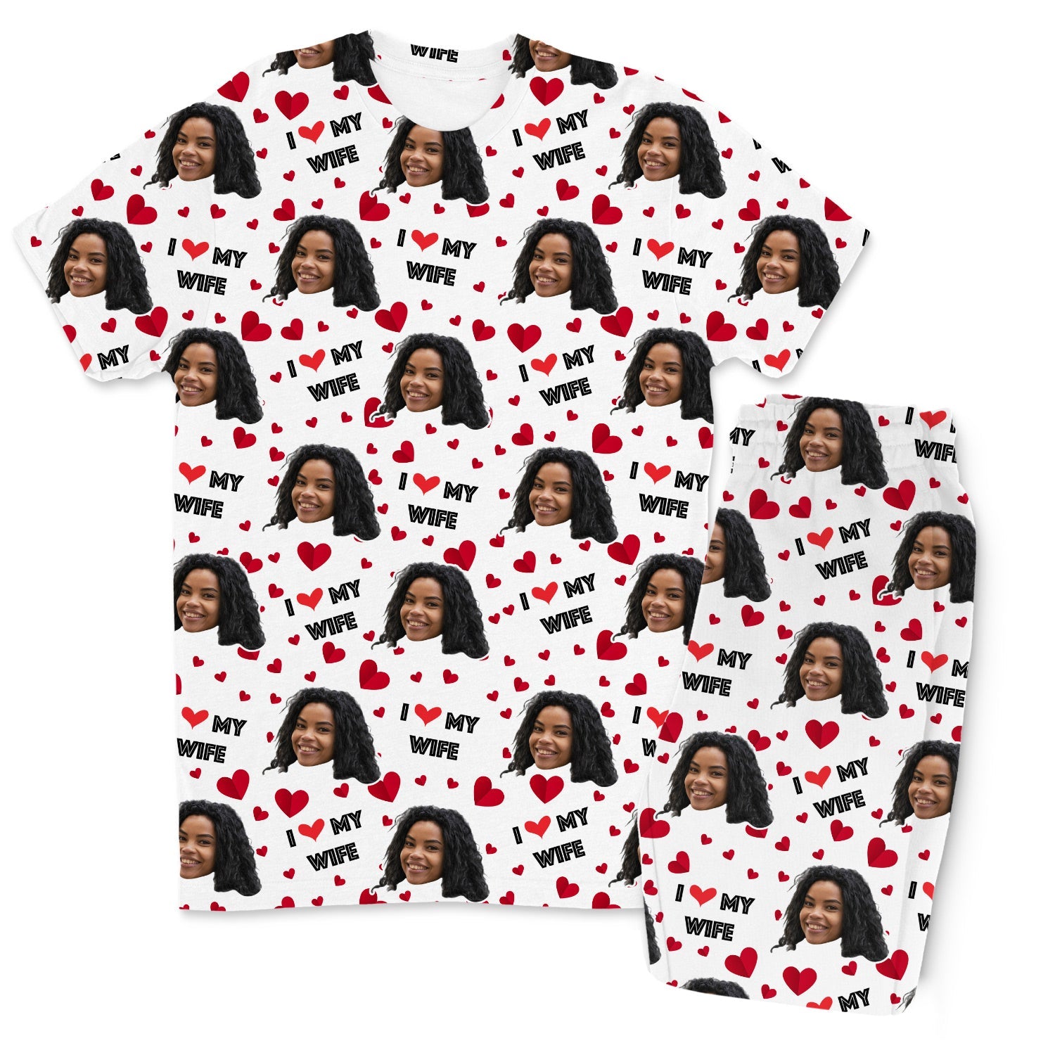 Men's I Love My Wife Pajamas - Pants Set