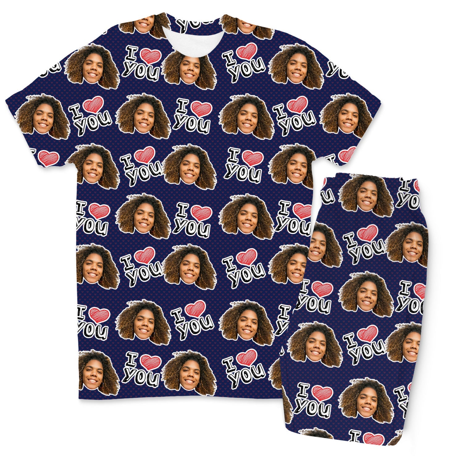 I Heart You Custom Men's PJ Pants Set