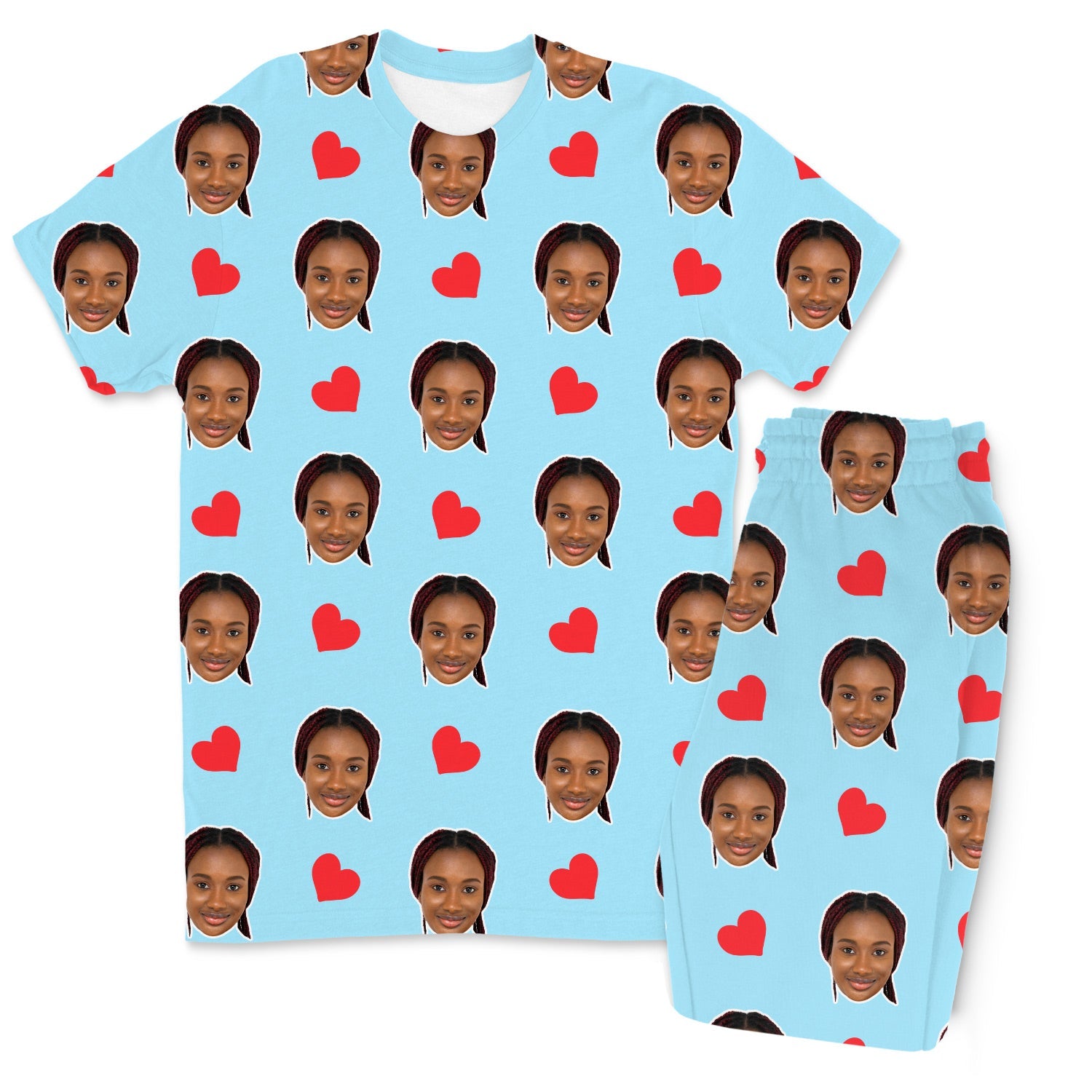 Men's Love Hearts Custom Pajamas - Pants Set