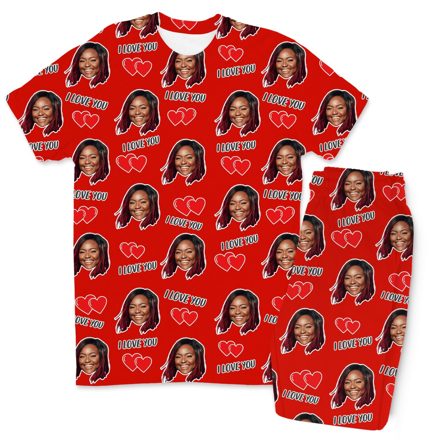 I Love You Custom Men's PJ Pants Set