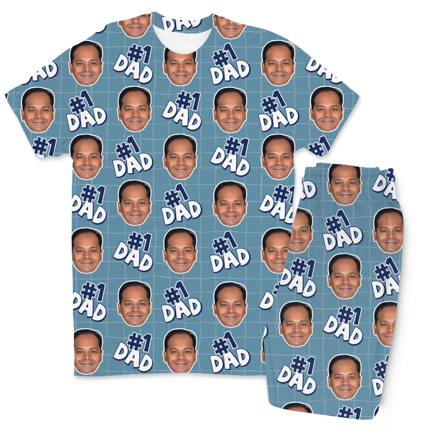 Number 1 Dad Custom Men's PJ Pants Set