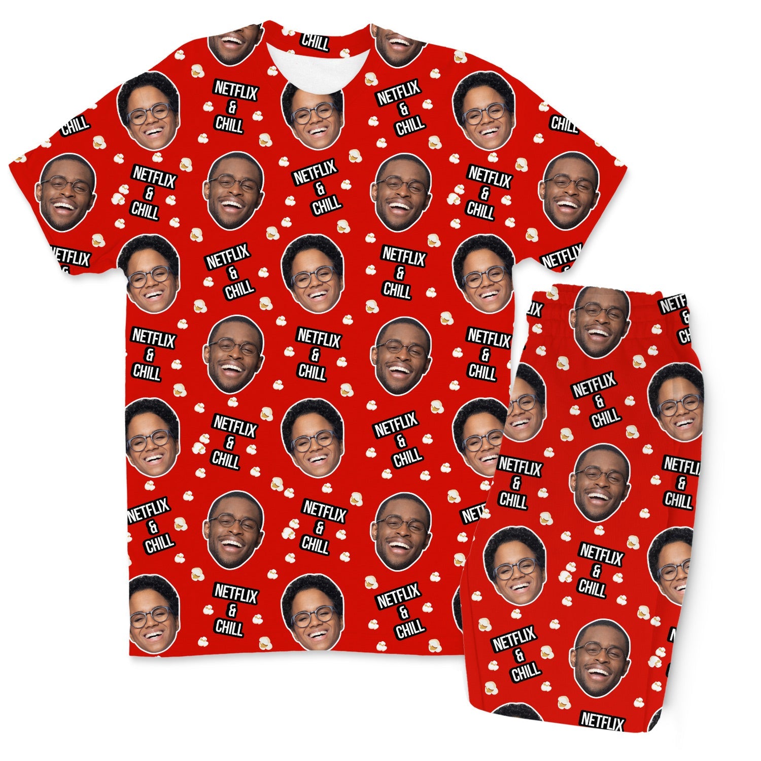 Netflix and Chill Custom Men's PJ Pants Set