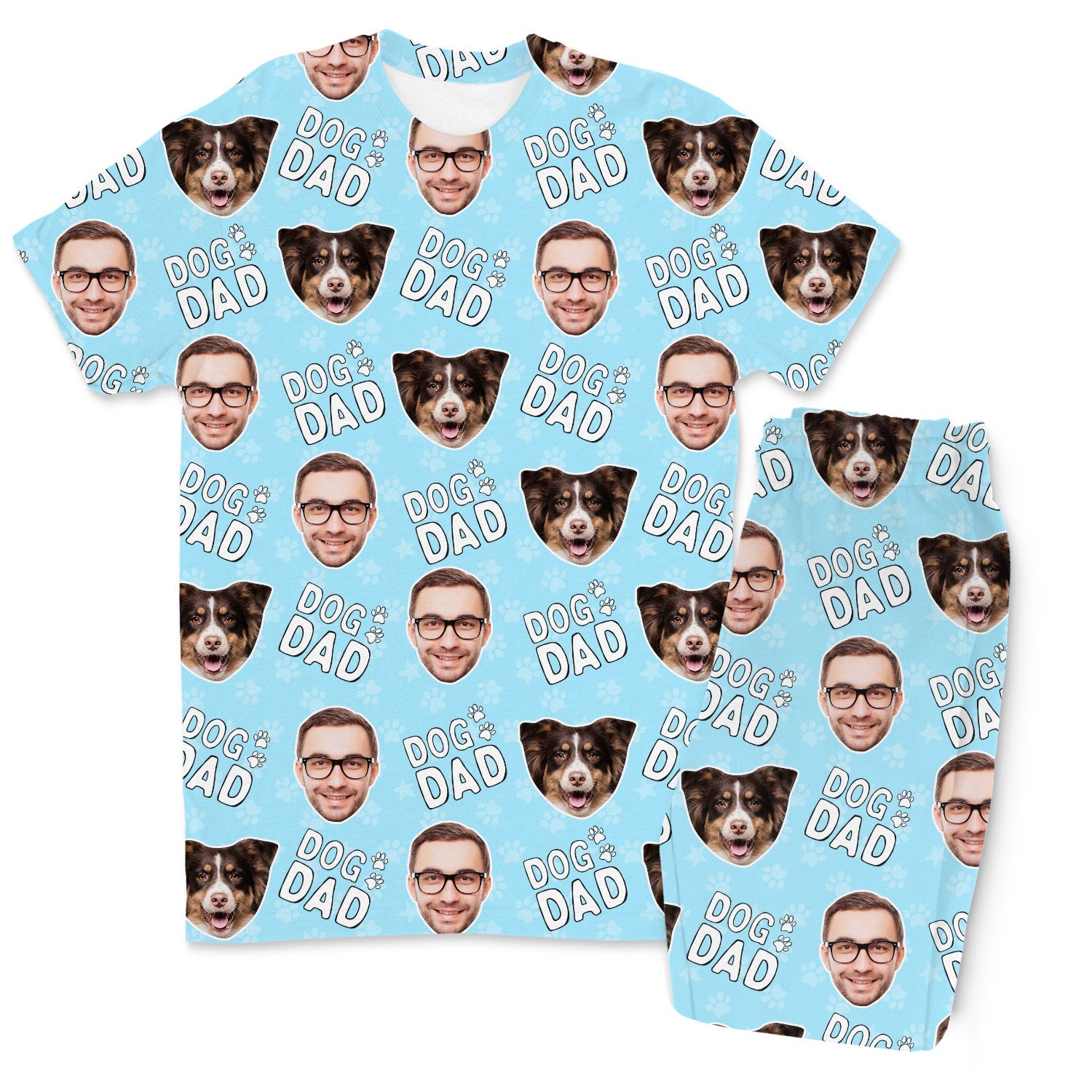 Men's Dog Dad Custom Pajamas - Pants Set