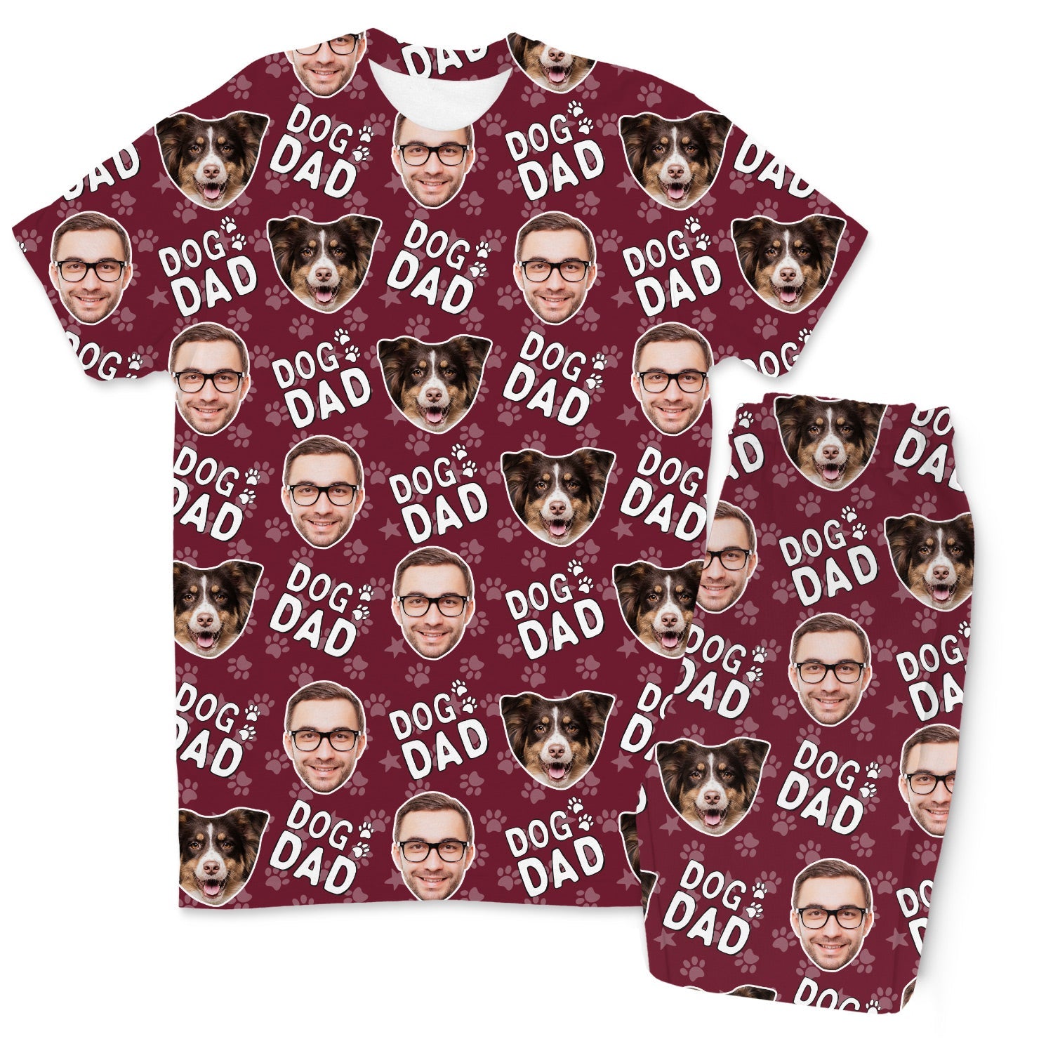 Men's Dog Dad Custom Pajamas - Pants Set