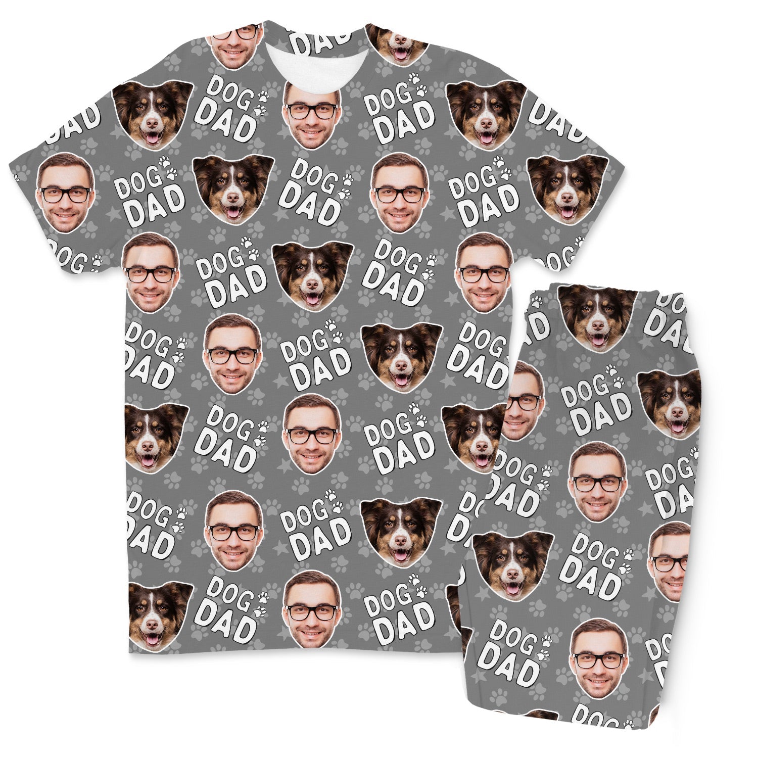 Men's Dog Dad Custom Pajamas - Pants Set