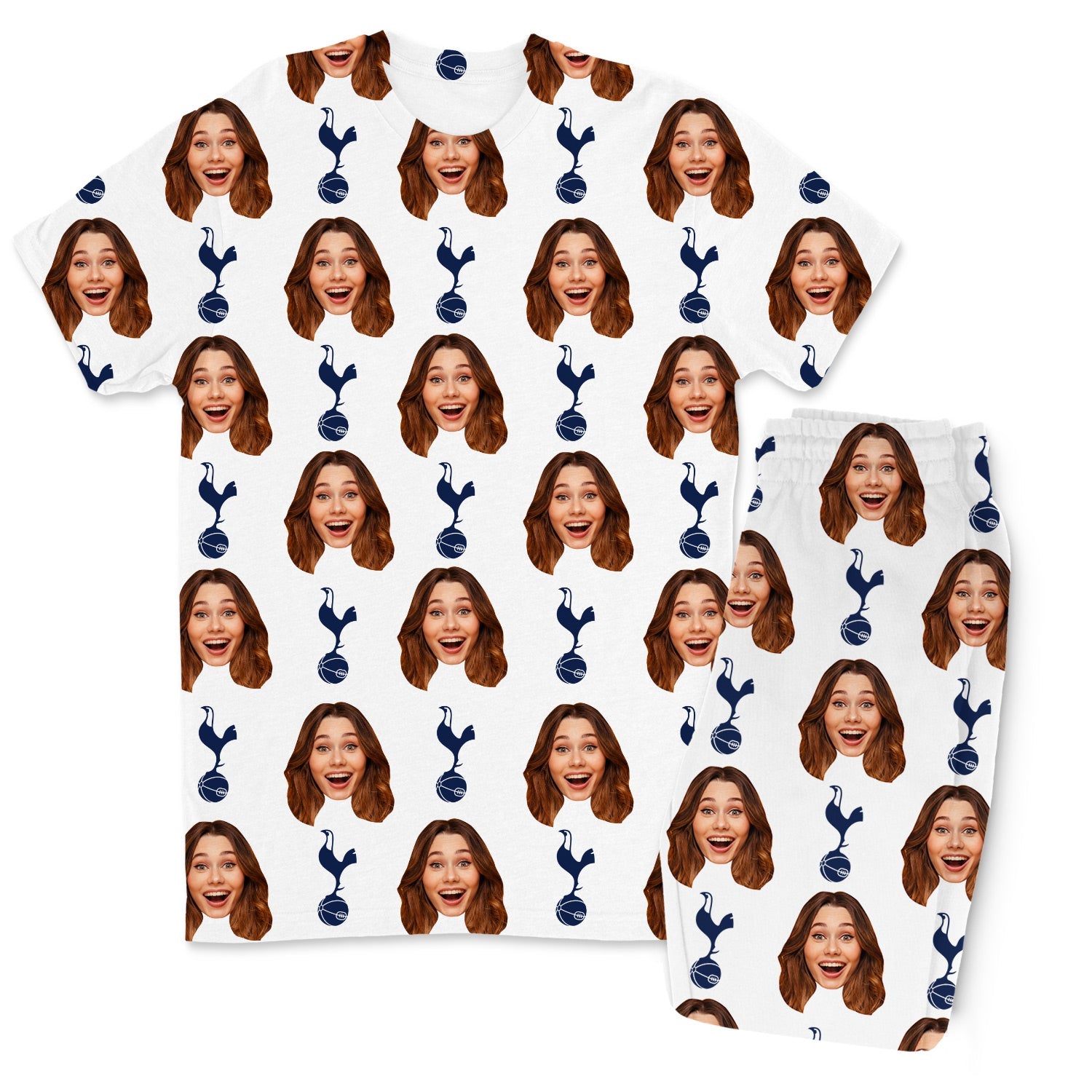 Spurs White Men's Custom Pajamas - Pants Set