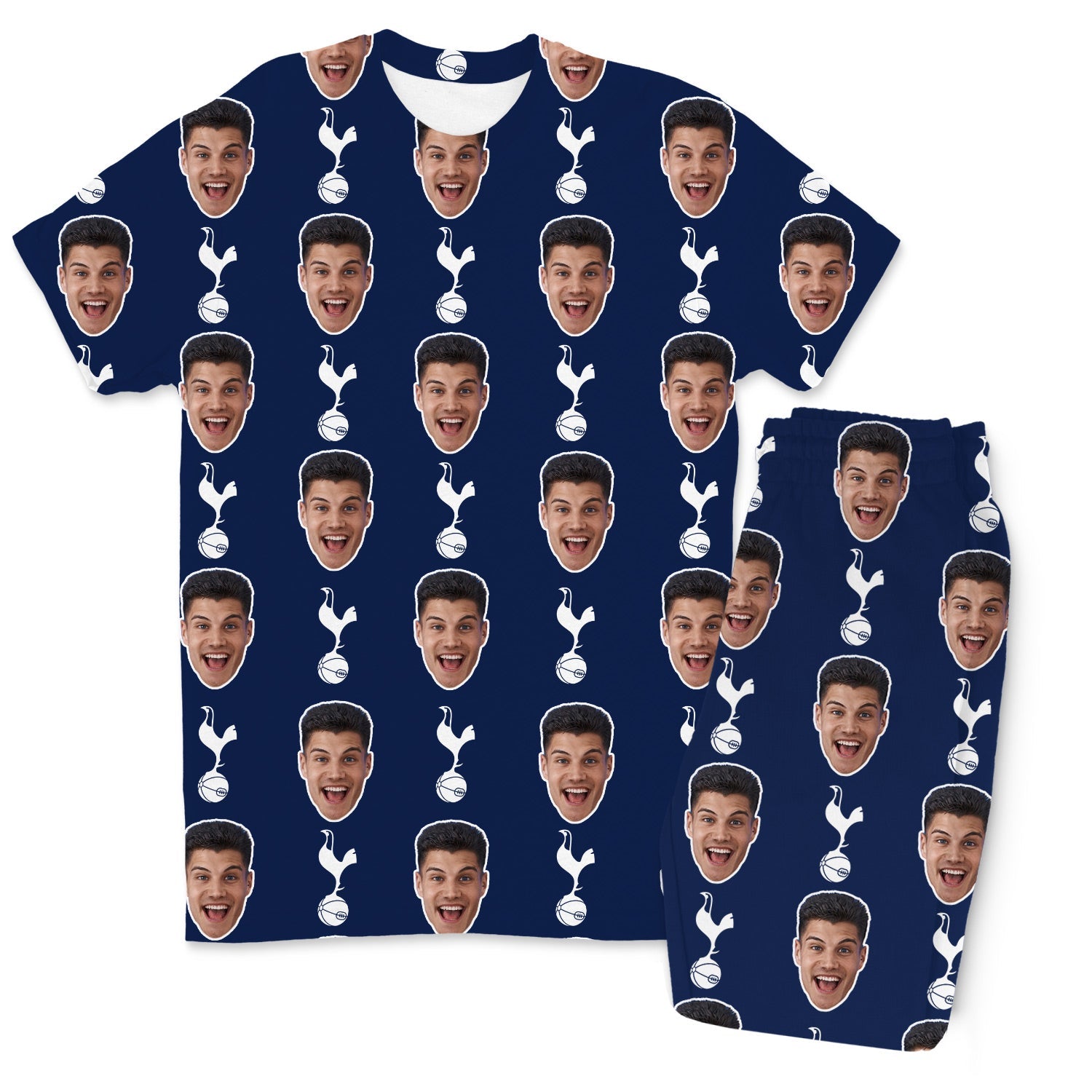 Spurs Navy Men's Custom Pajamas - Pants Set