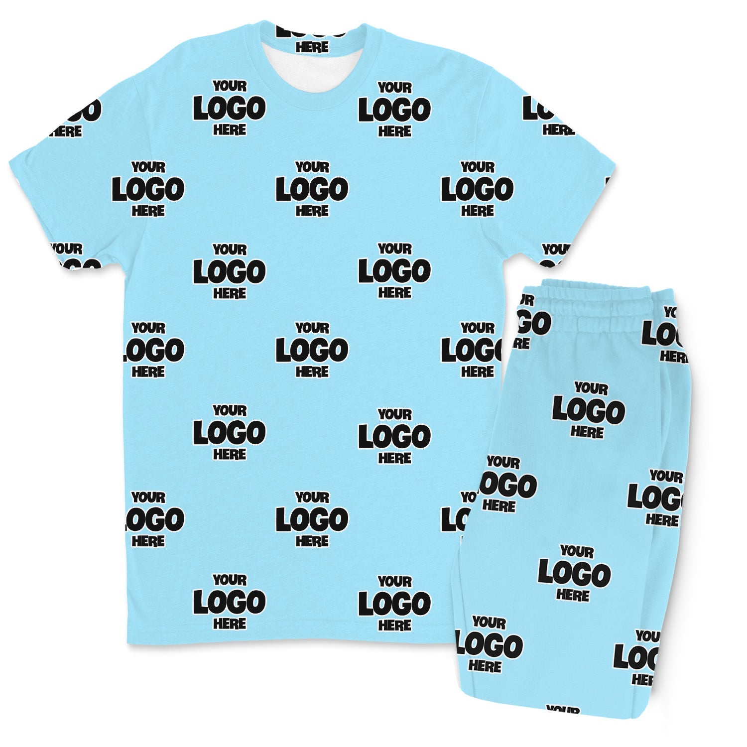 Personalized Logo Pattern Men’s PJ Trousers Set