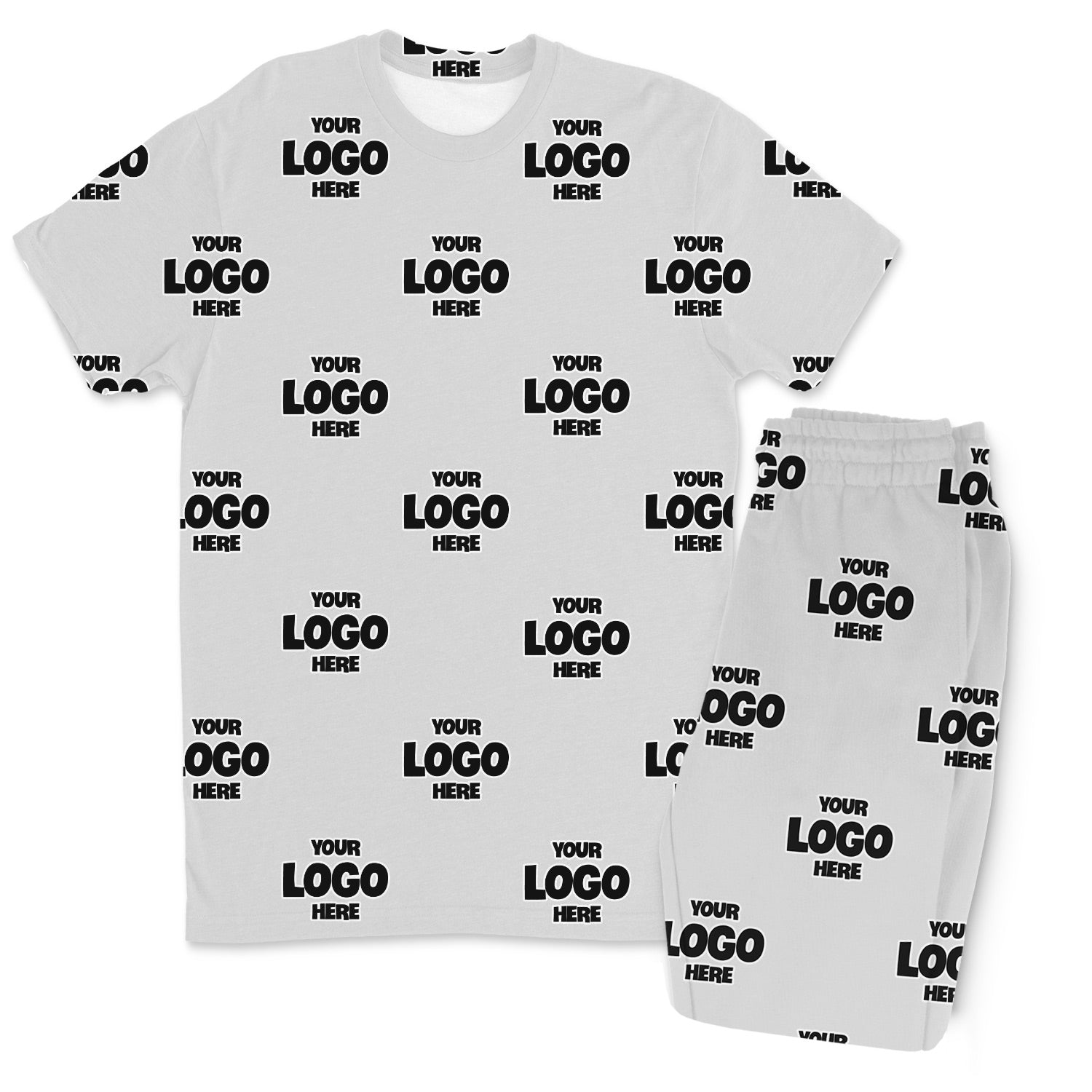 Personalized Logo Pattern Men’s PJ Trousers Set