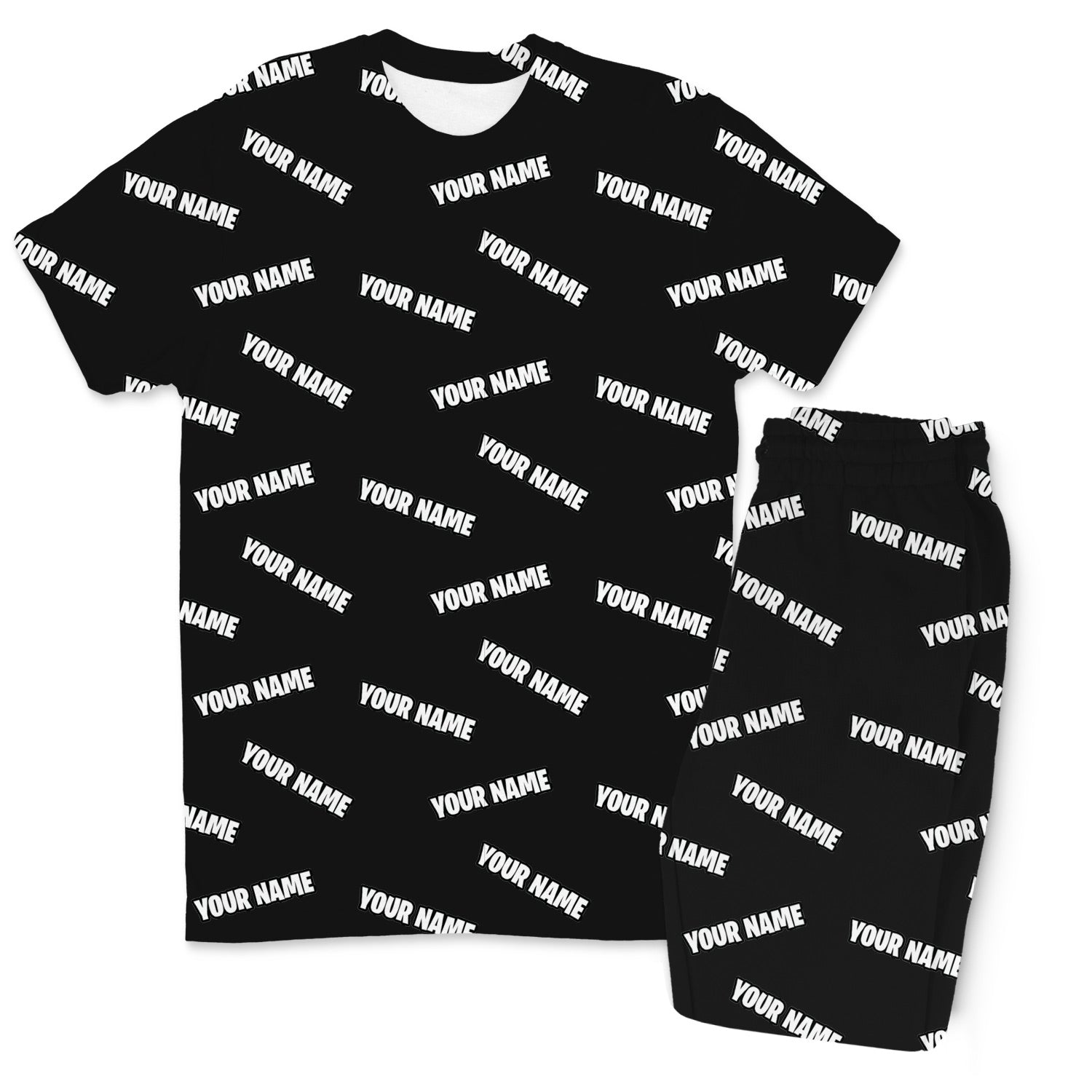 Your Name All Over Men's Custom PJs - Pants Set