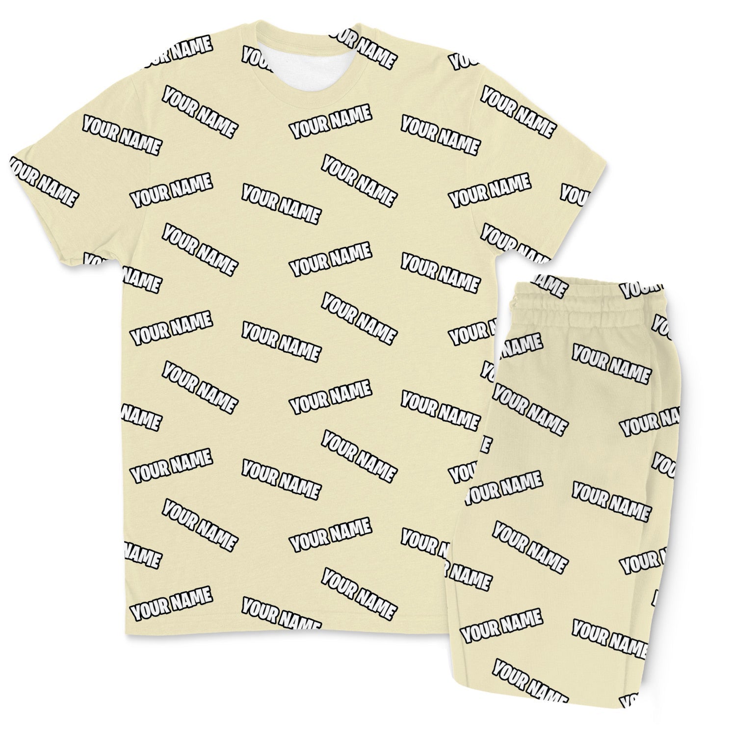 Your Name All Over Men's Custom PJs - Pants Set