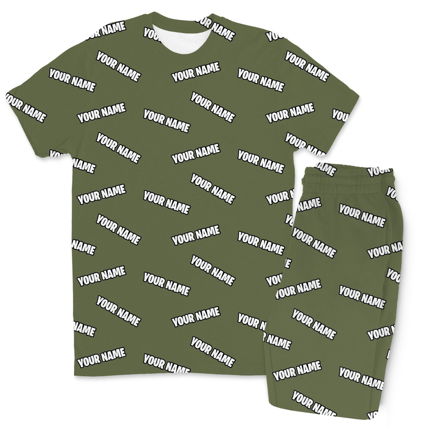 Your Name All Over Men's Custom PJs - Pants Set