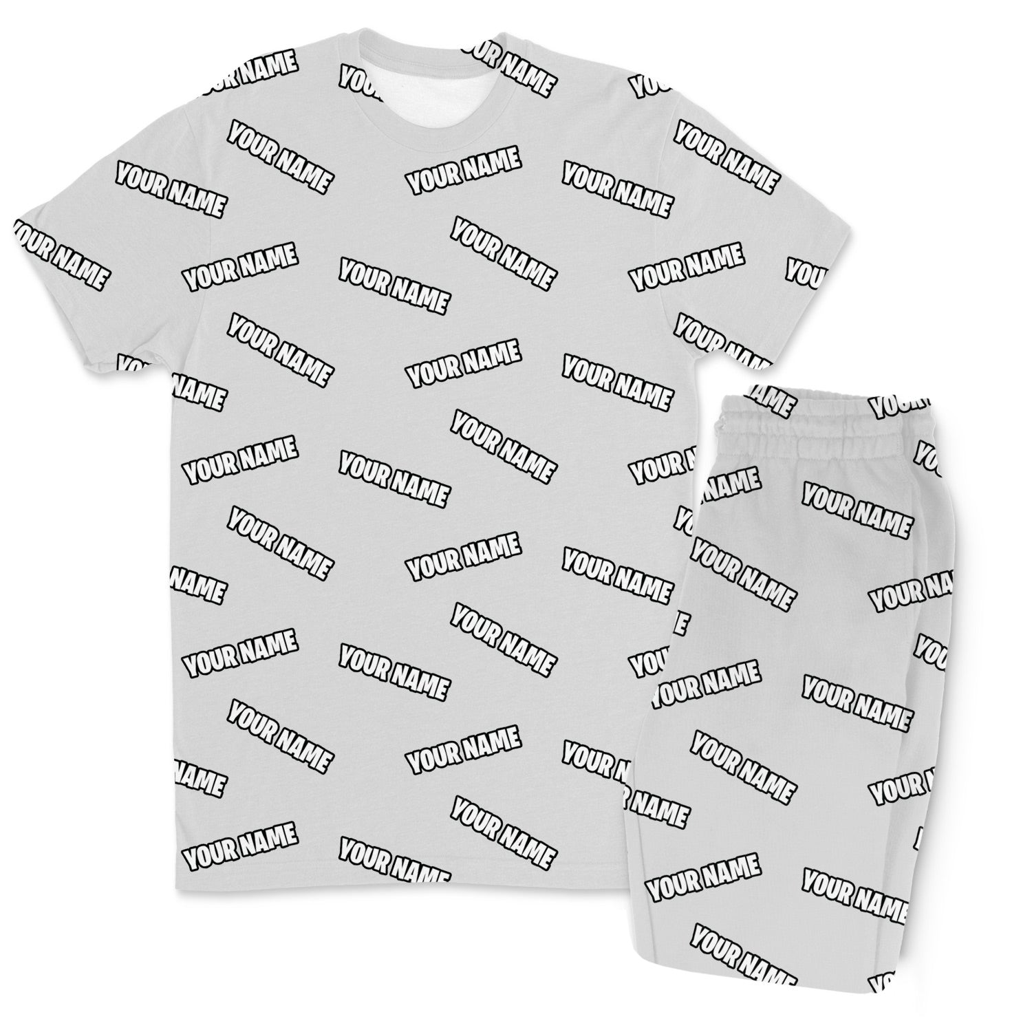 Your Name All Over Men's Custom PJs - Pants Set