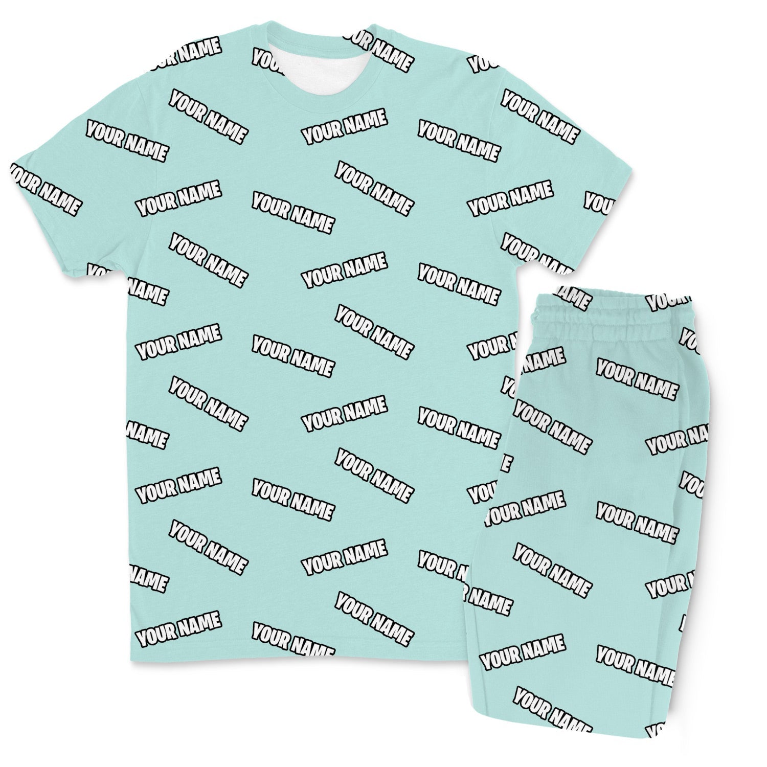Your Name All Over Men's Custom PJs - Pants Set
