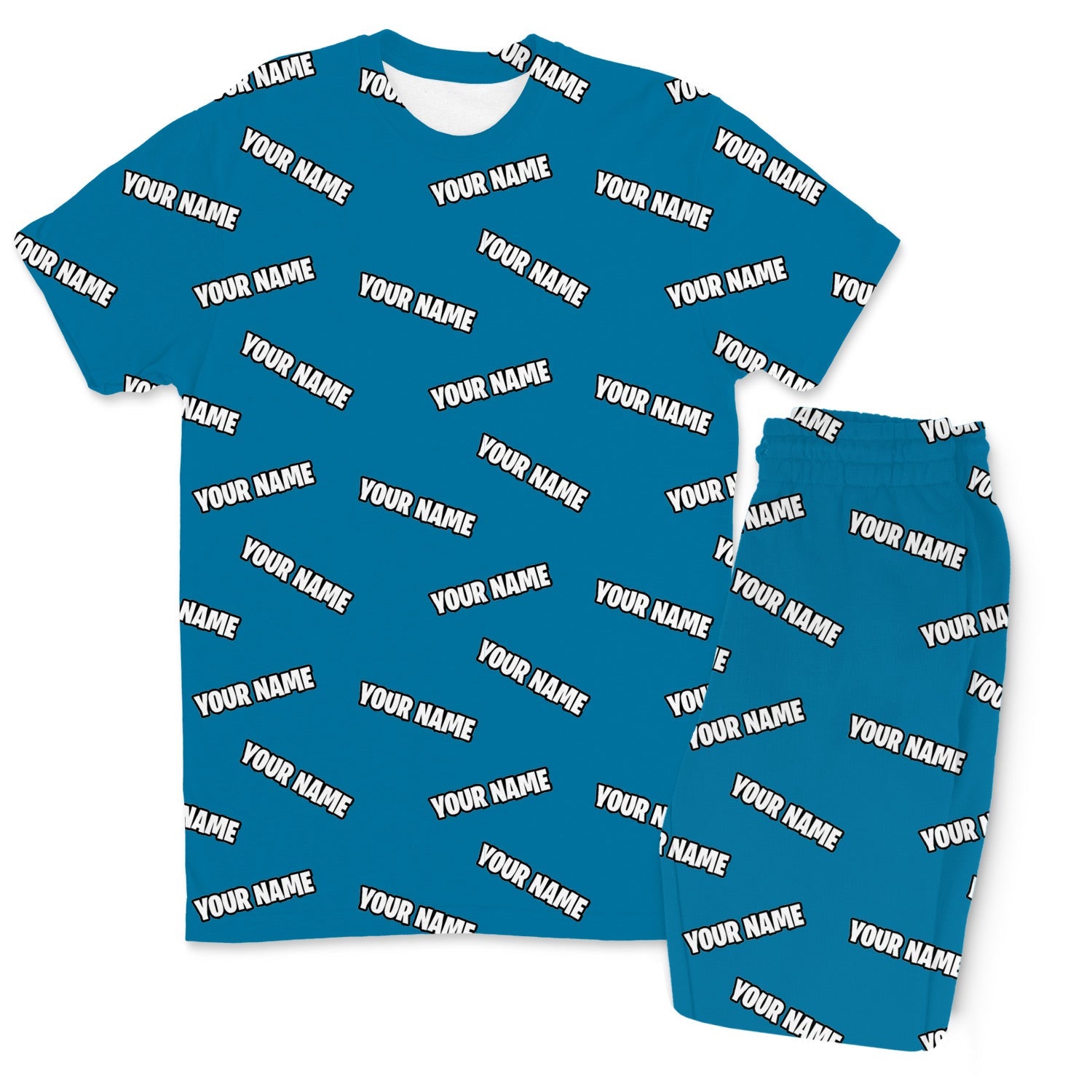 Your Name All Over Men's Custom PJs - Pants Set