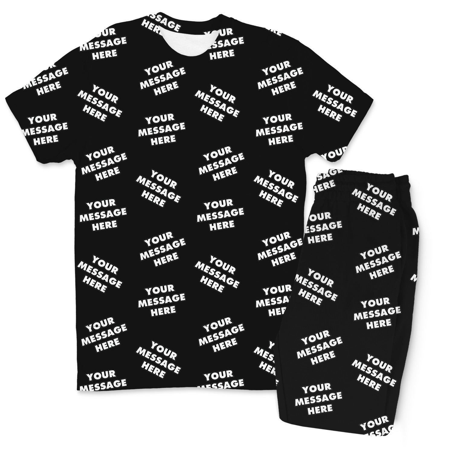 Your Message All Over Men's Custom PJs - Pants Set