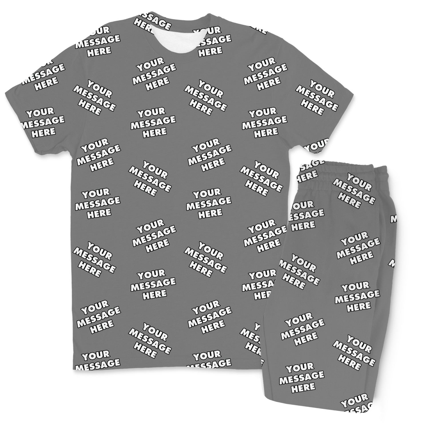 Your Message All Over Men's Custom PJs - Pants Set
