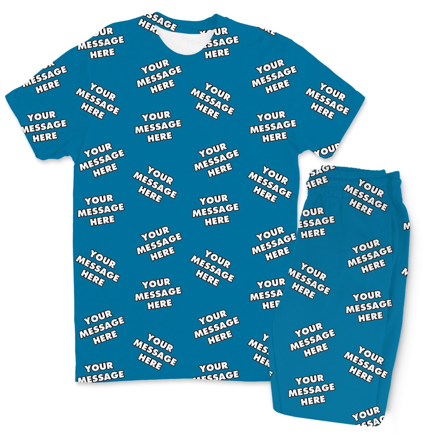 Your Message All Over Men's Custom PJs - Pants Set