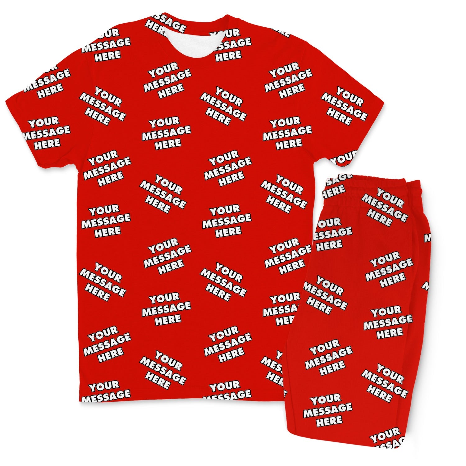 Your Message All Over Men's Custom PJs - Pants Set