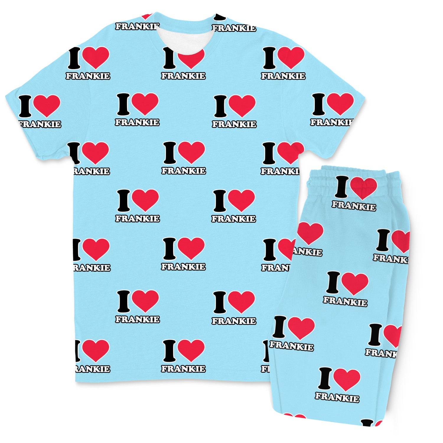 Men's I Heart Name  - Pants Set
