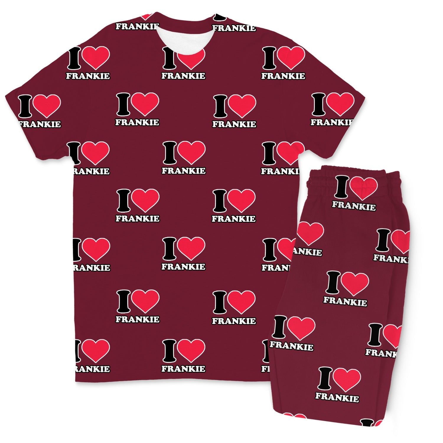 Men's I Heart Name  - Pants Set