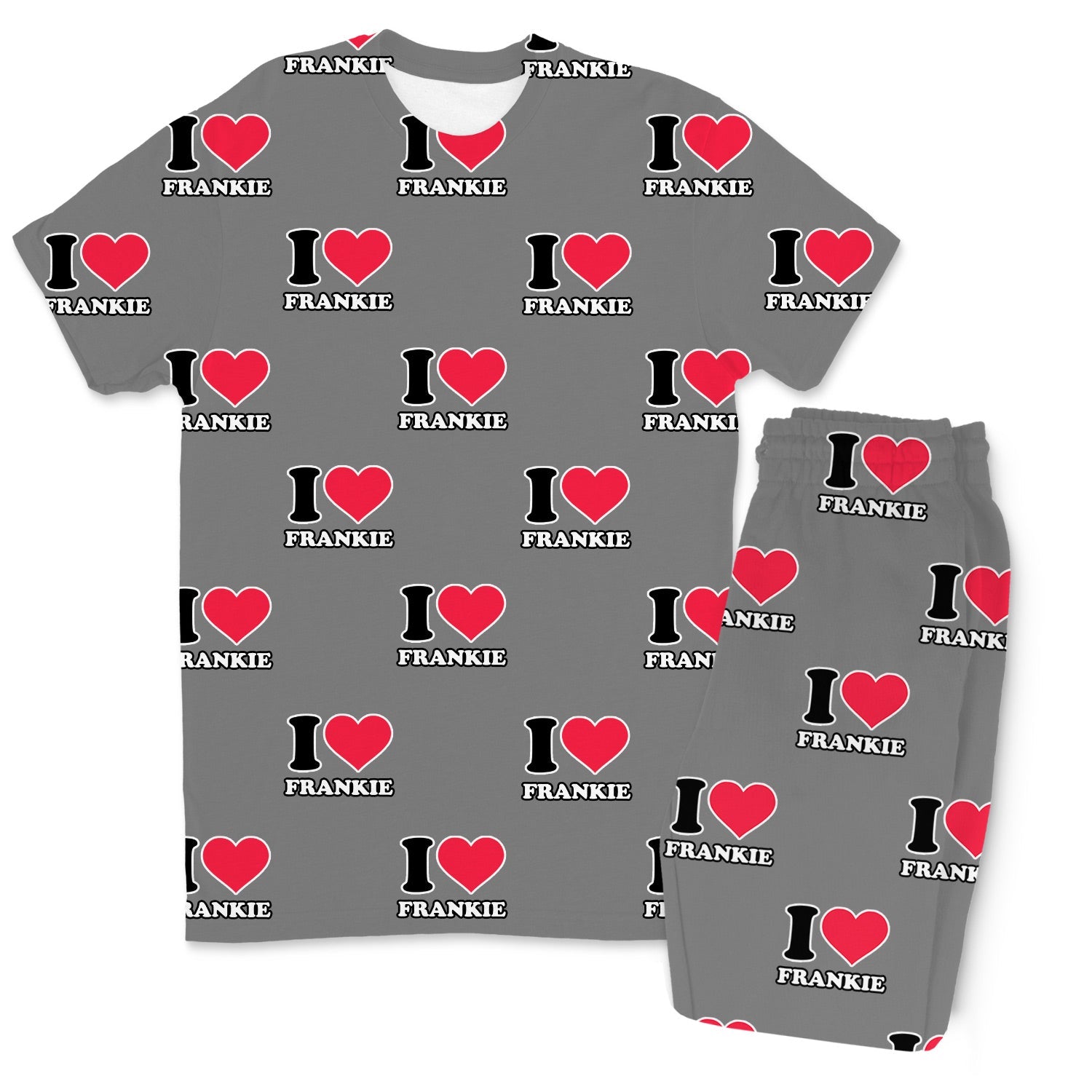 Men's I Heart Name  - Pants Set