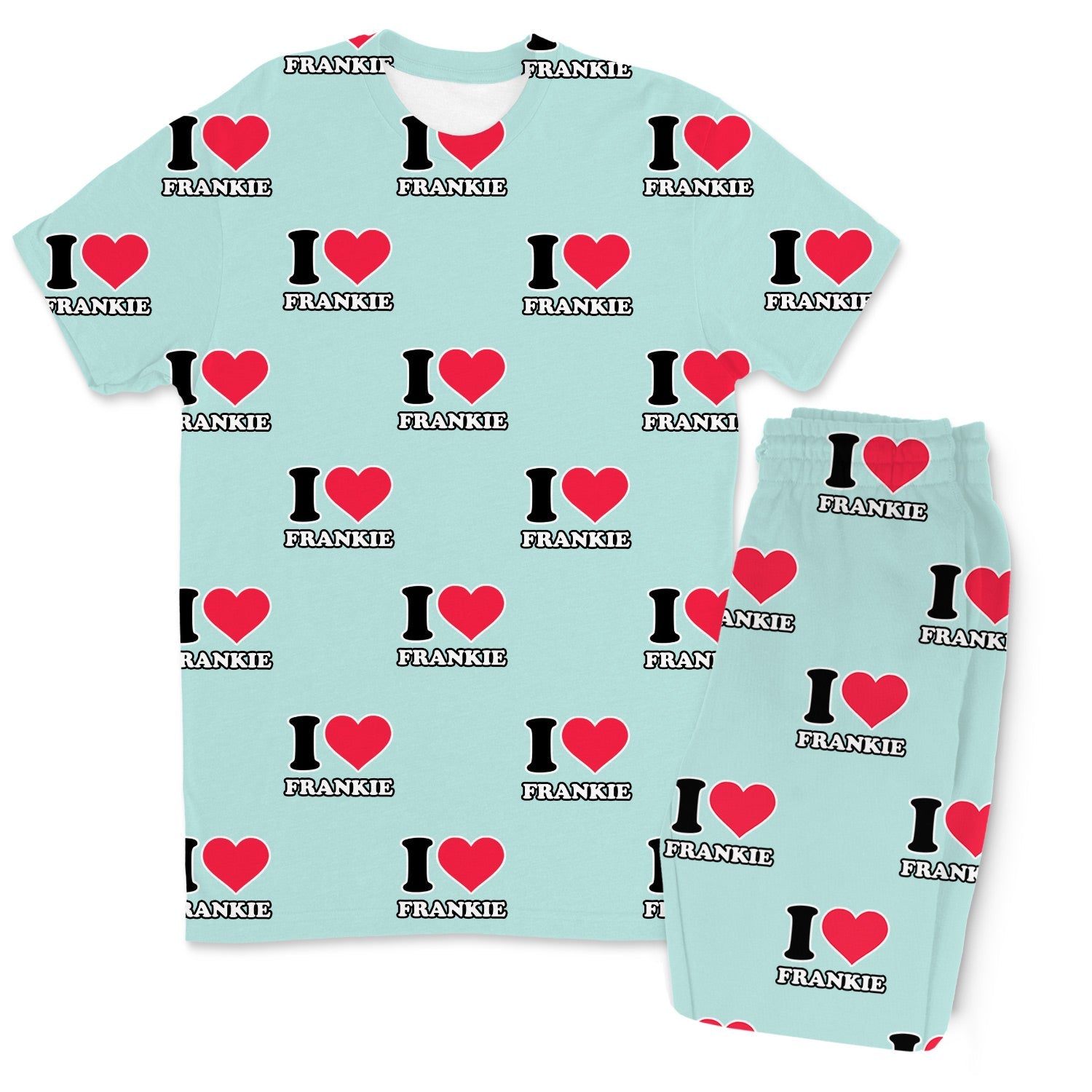 Men's I Heart Name  - Pants Set