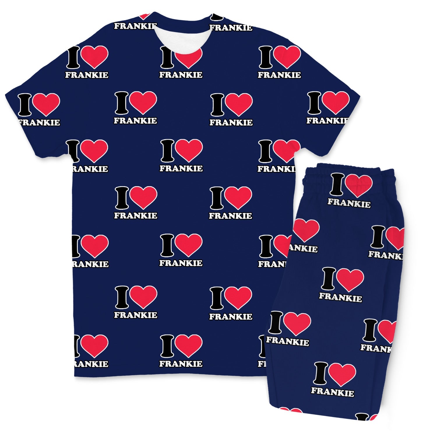 Men's I Heart Name  - Pants Set