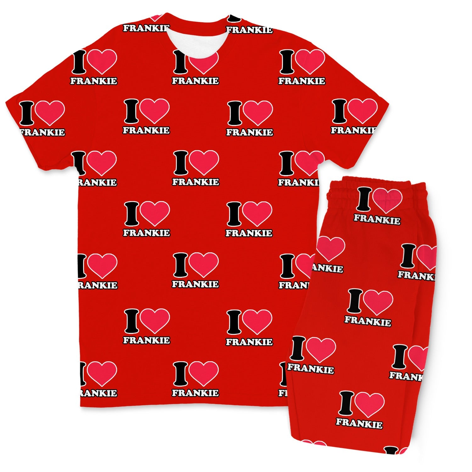 Men's I Heart Name  - Pants Set