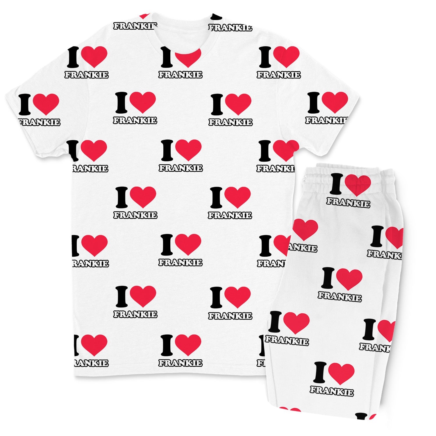 Men's I Heart Name  - Pants Set