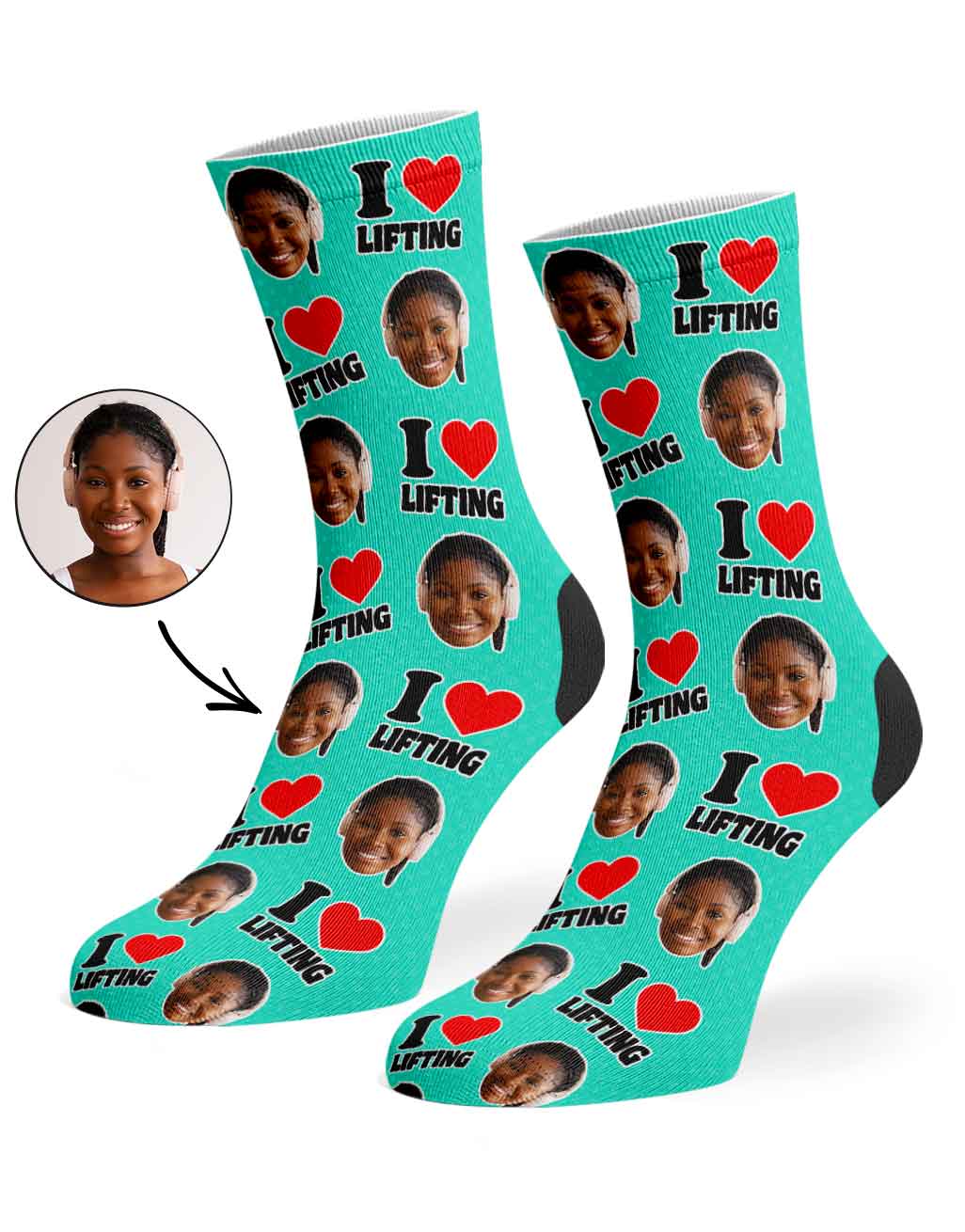 I Heart Lifting Socks