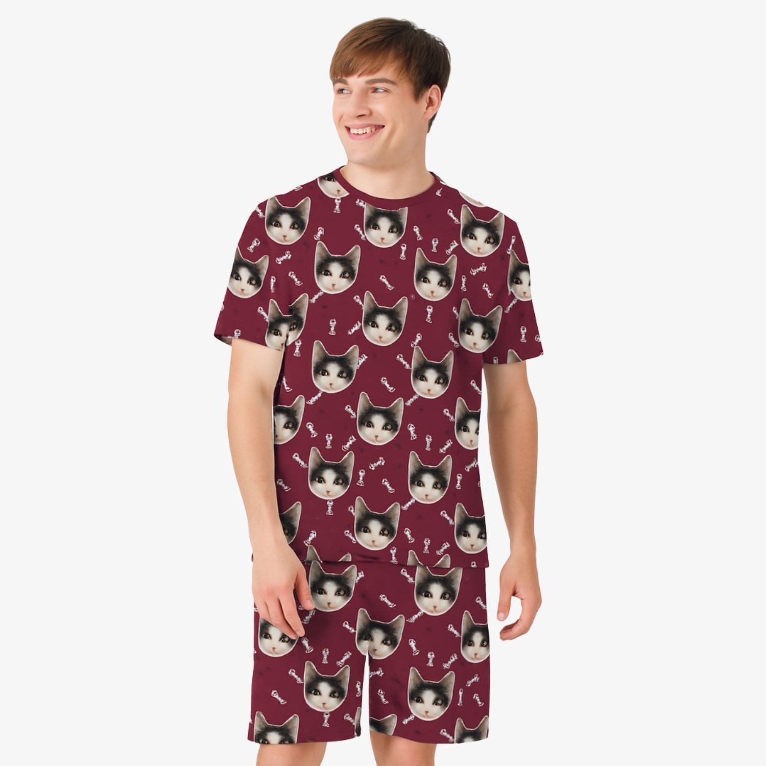Your Cat Men's Custom Pajamas - Shorts Set