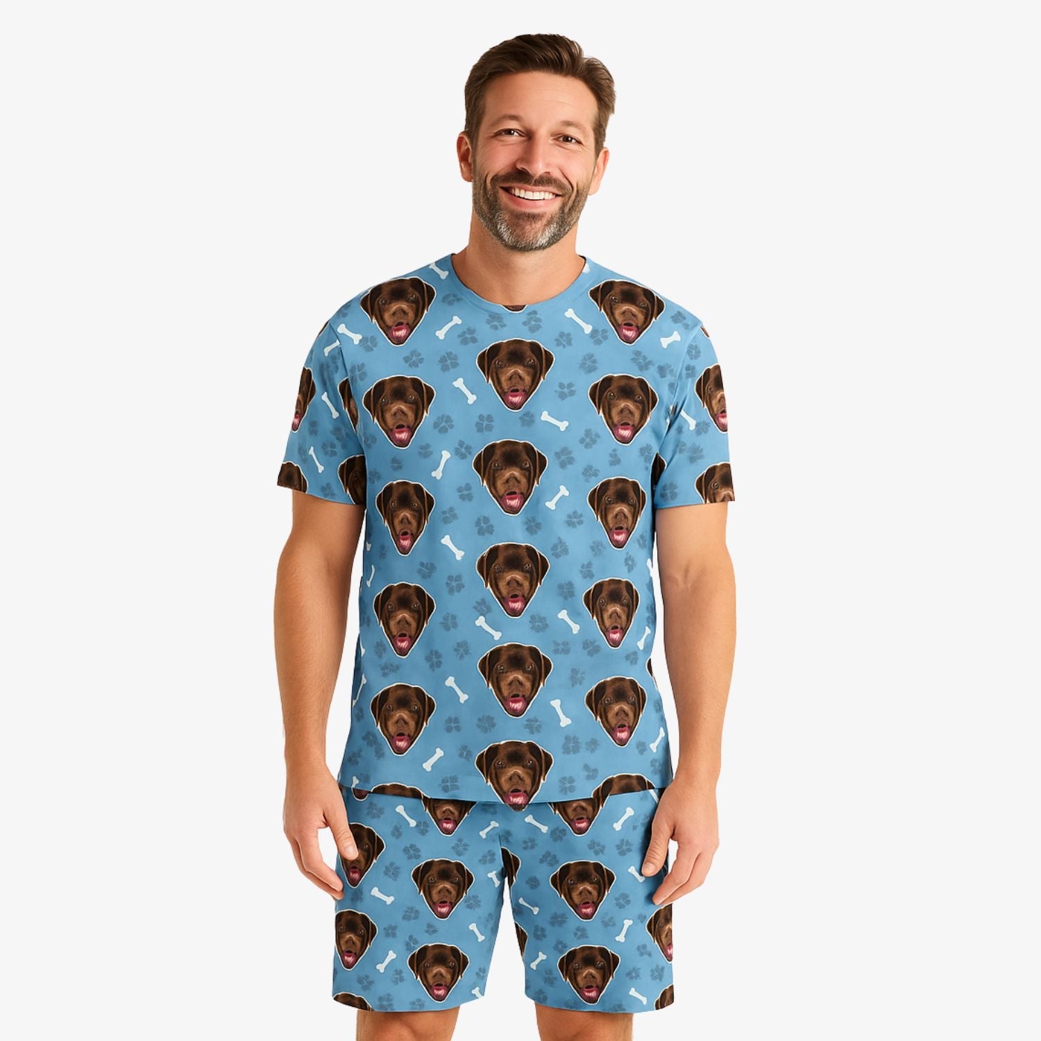 Your Dog Men's Custom Pajamas - Shorts Set