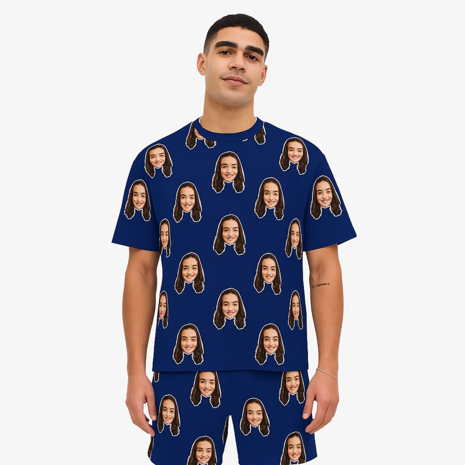 Custom Men's Pajamas - Your Face Shorts Set