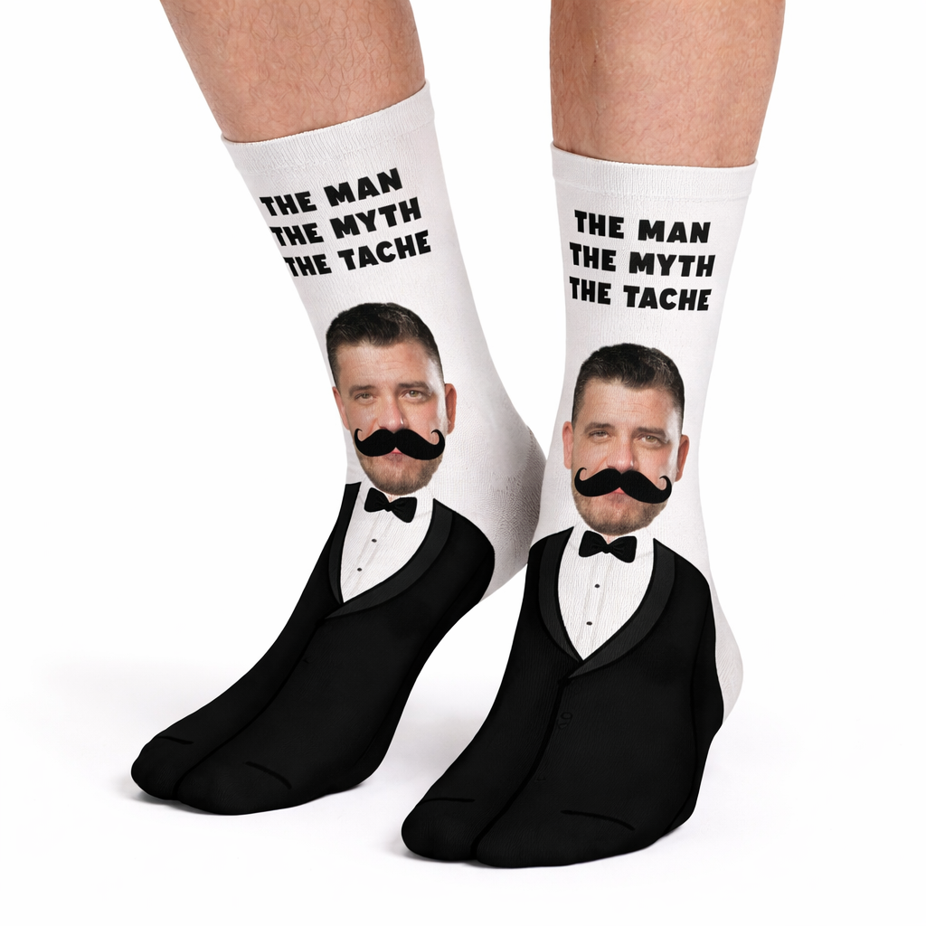 Moustache Me Custom Socks