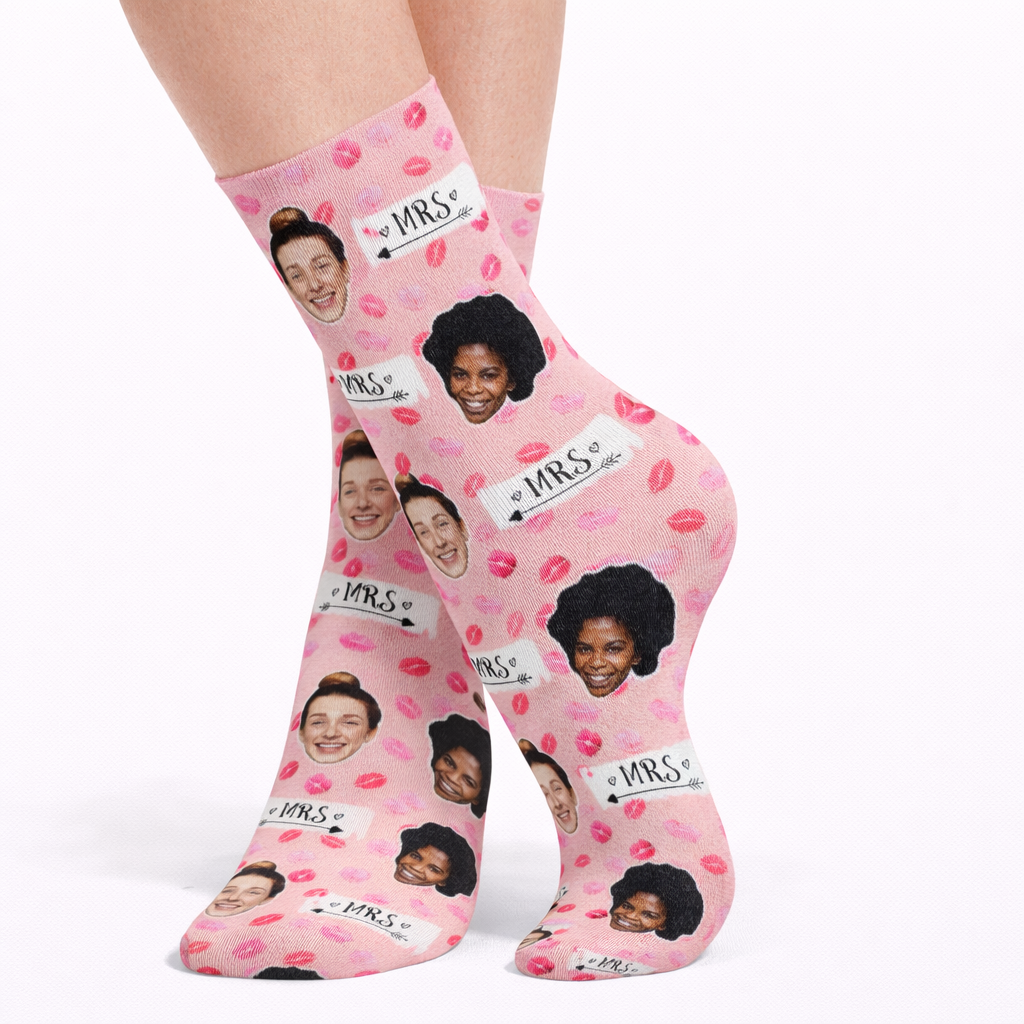 Mrs & Mrs Signs Custom Socks