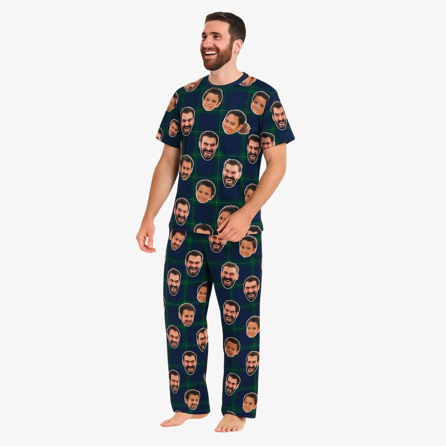 Men's Navy Tartan Custom Pajamas