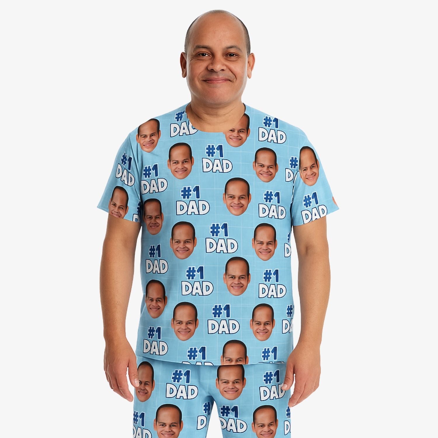 Men's Number 1 Dad Custom Pajamas