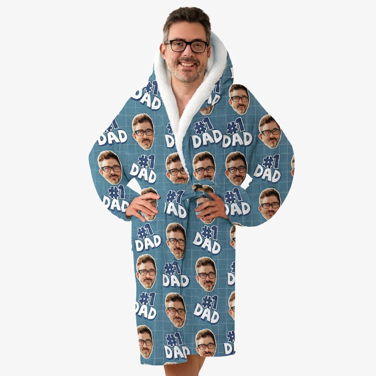 Number 1 Dad Custom Robe