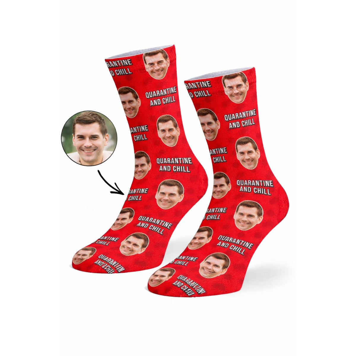 Quarantine & Chill Custom Socks
