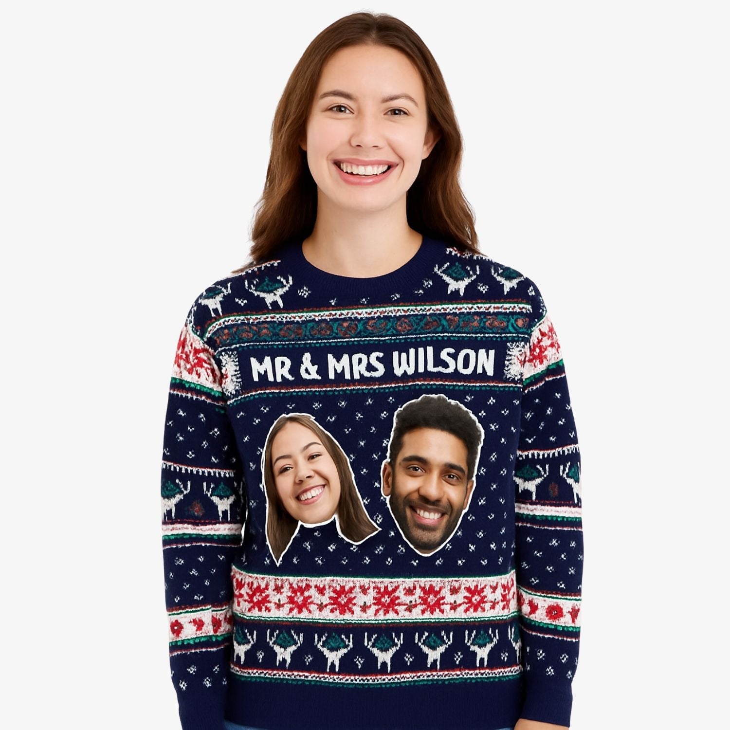 Mr & Mrs Surname Personalized Christmas Jumper
