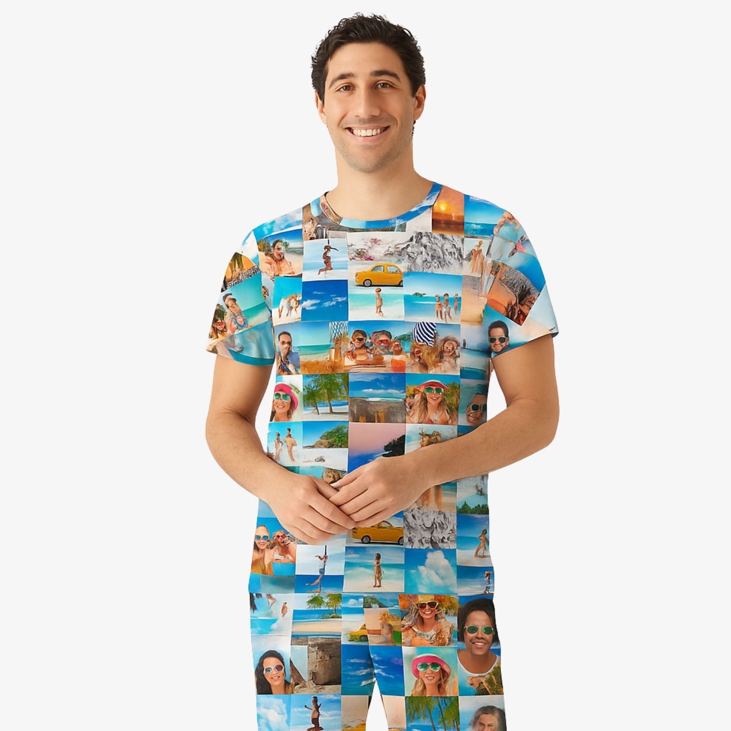 Men's Photo Collage Pajamas Pants Set
