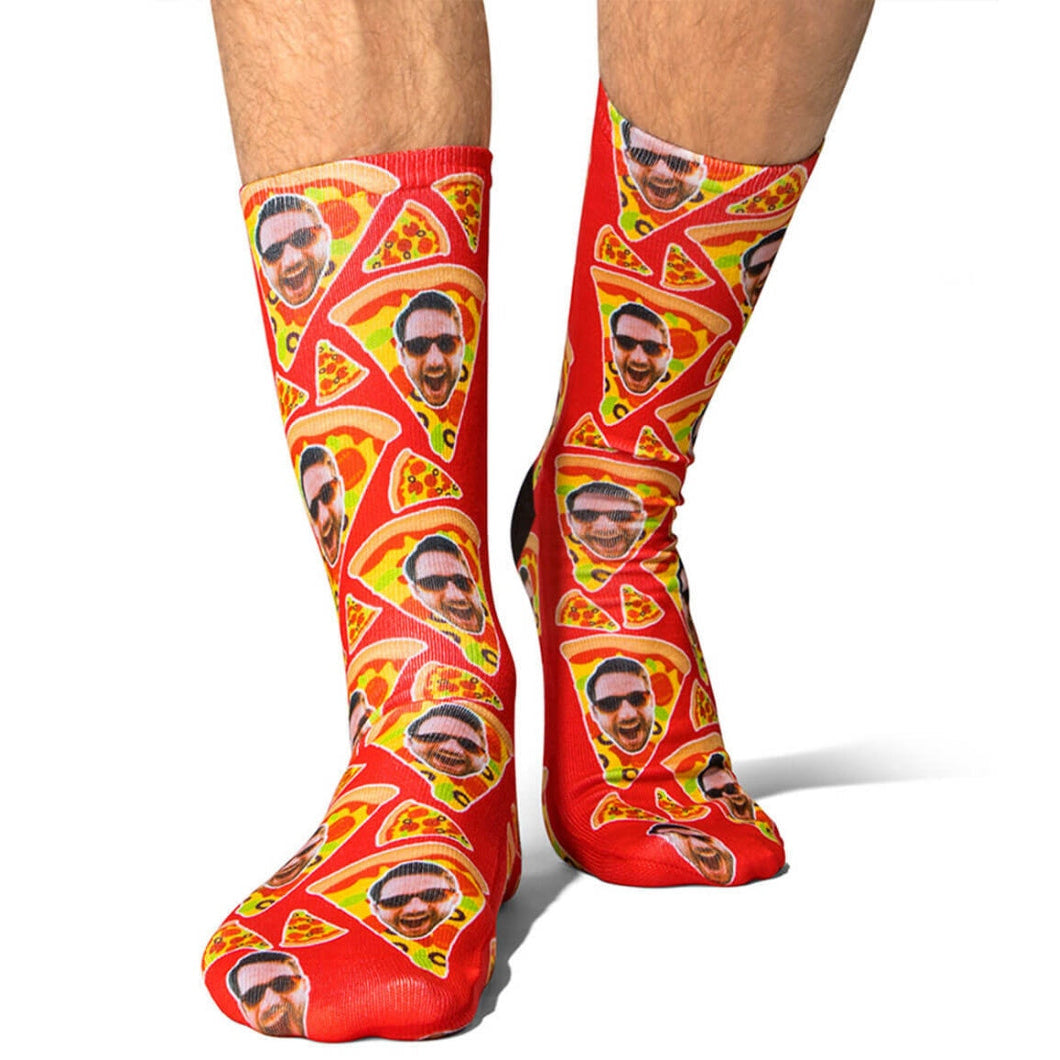 Pizza My Face Custom Socks