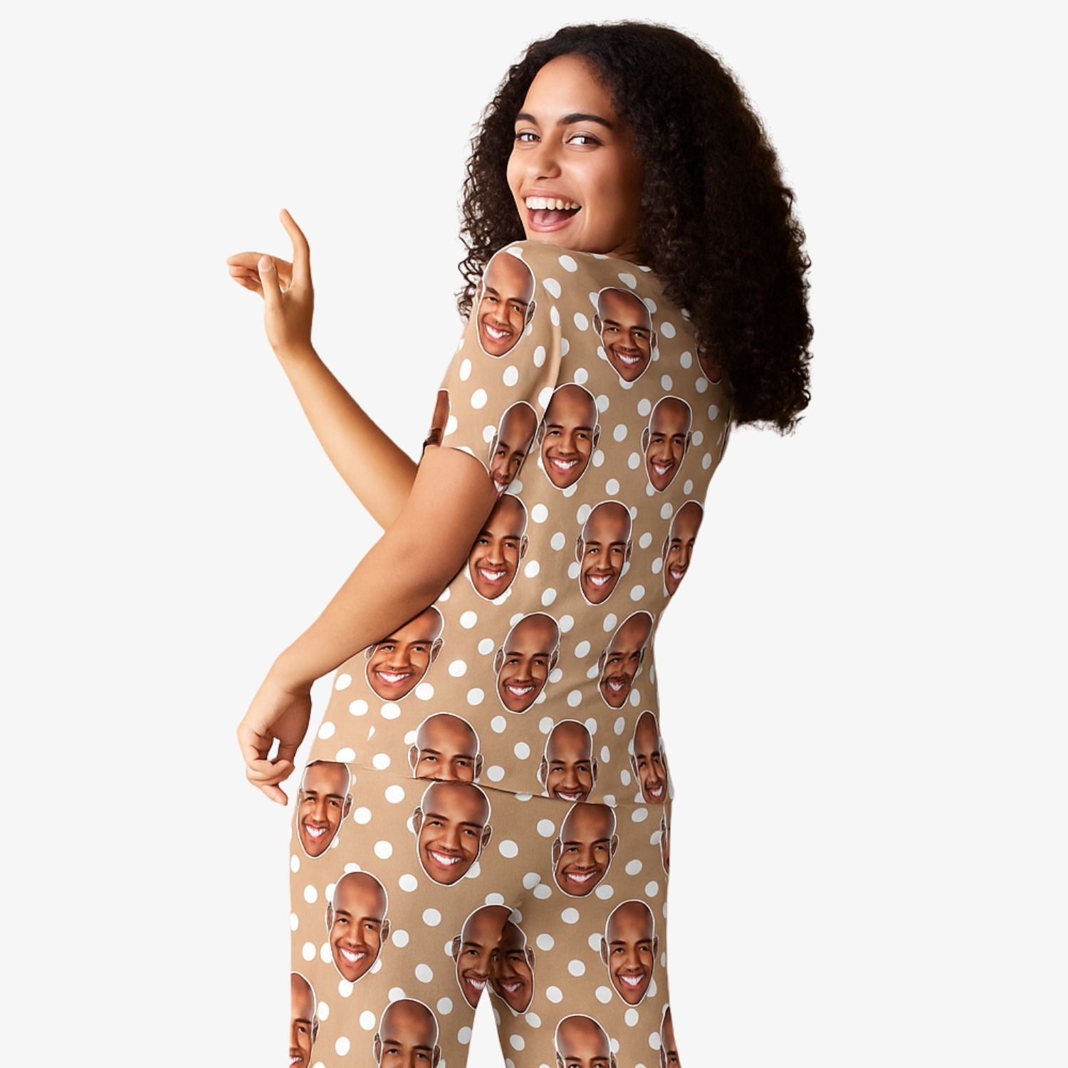 Women's Polka Dot Custom Pajamas - Pants Set